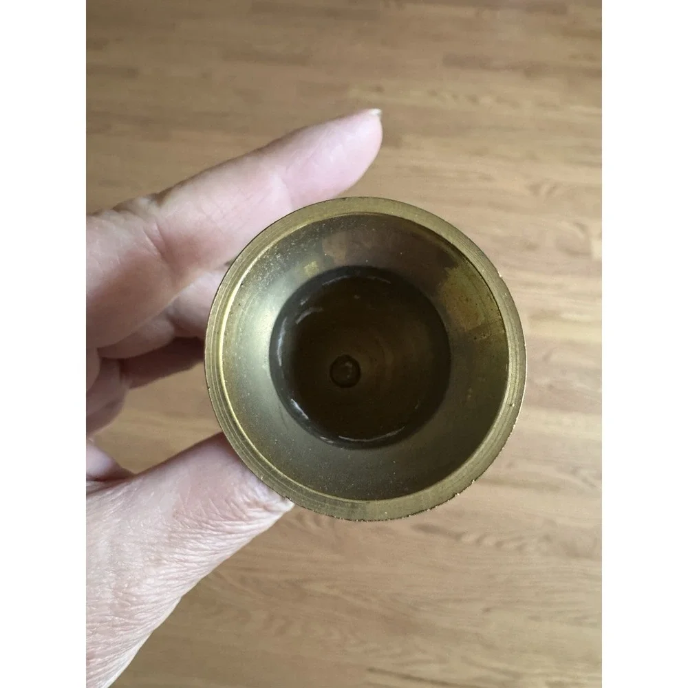 Vintage 1960s-70s Brass Open Spiral Cage Candlestick Holders, Pair‎